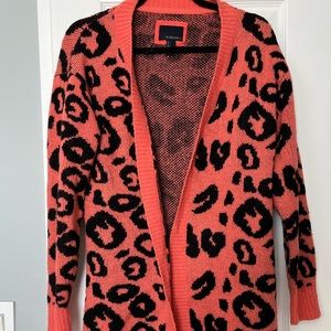 Forever 21 leopard cardigan